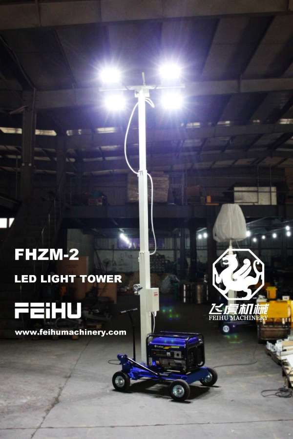 5M height, 5KW generator Mobile Light Tower